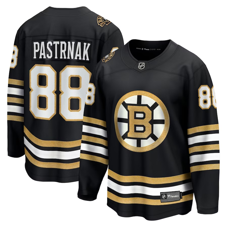 Men's Boston Bruins David Pastrnak #88 Black Jersey